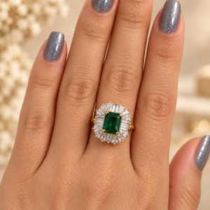 Green Radiance Cubic Zirconia Ring