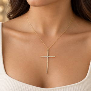 Eternal Grace Zirconia Cross Necklace