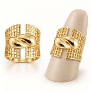 10K Gold Openwork Infinity Statement Ring – Size 9