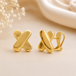 Golden X Omega Earrings