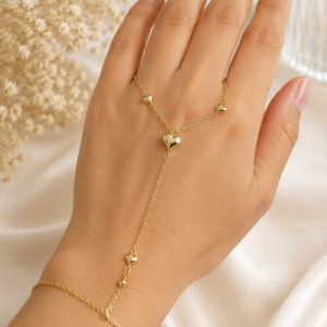 Golden Heart Hand Chain