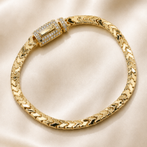 Golden Twist Chevron Bracelet